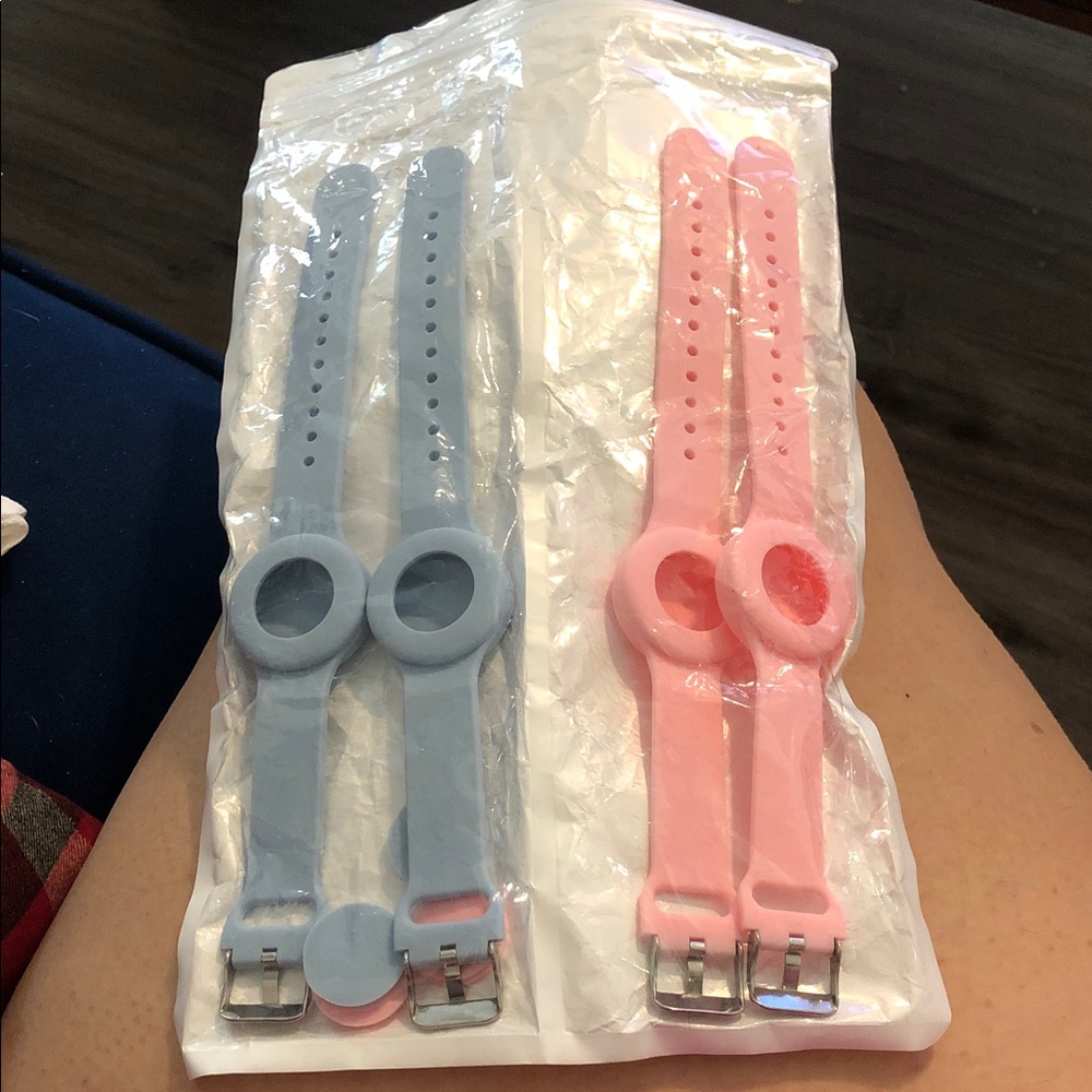 Silicone Kids Watch Bands - Pink & Light Blue Replacement Straps